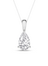 Revelation 14K White Gold 2 CTW Lab Grown Diamond Pear Shaped Pendant Solitaire Neklace