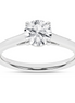 14K White Gold Lab Grown Diamond Round Solitaire Engagement Ring