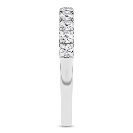 14K White Gold Lab Grown Diamond Round Wedding Band
