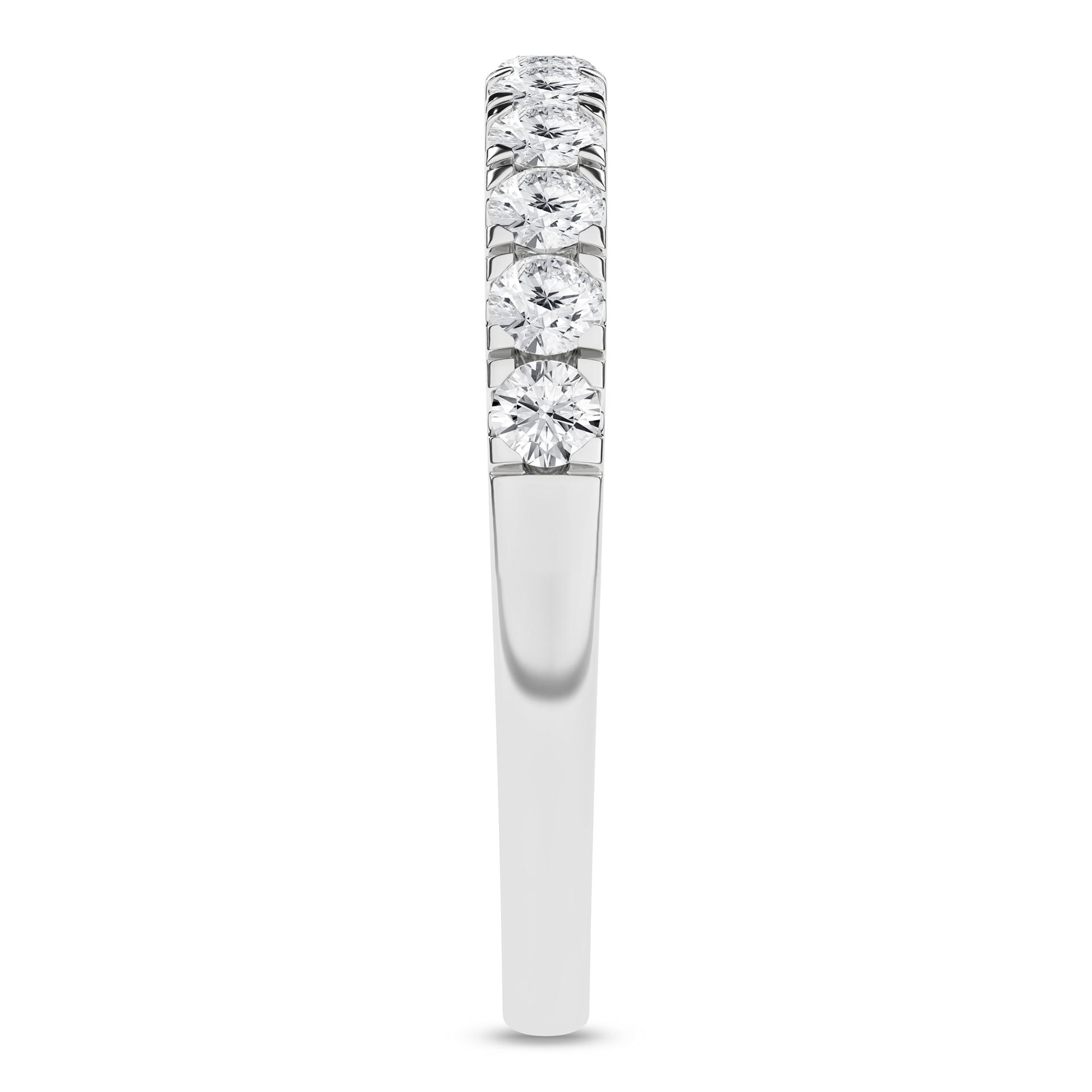 14K White Gold Lab Grown Diamond Round Wedding Band