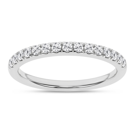 14K White Gold Gold Lab Grown Diamond Straight Wedding Band
