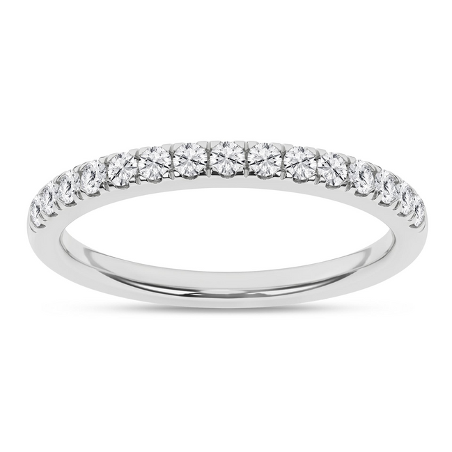 14K White Gold Gold Lab Grown Diamond Straight Wedding Band