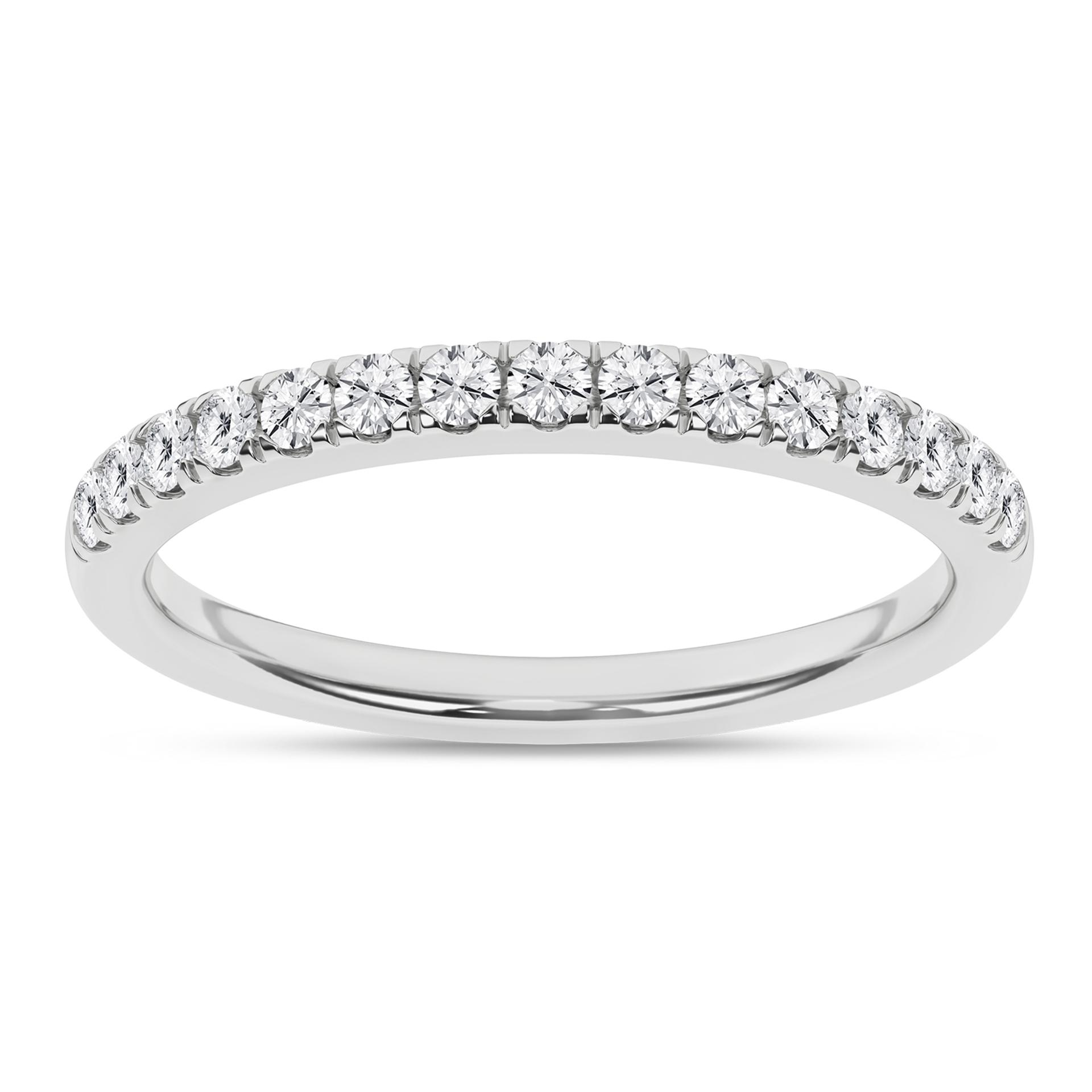14K White Gold Gold Lab Grown Diamond Straight Wedding Band