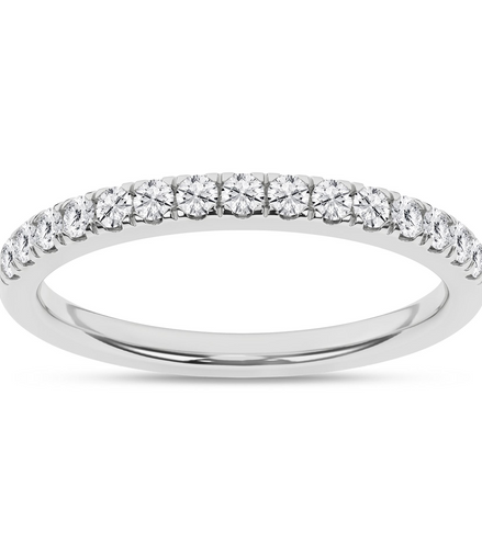 14K White Gold Gold Lab Grown Diamond Straight Wedding Band