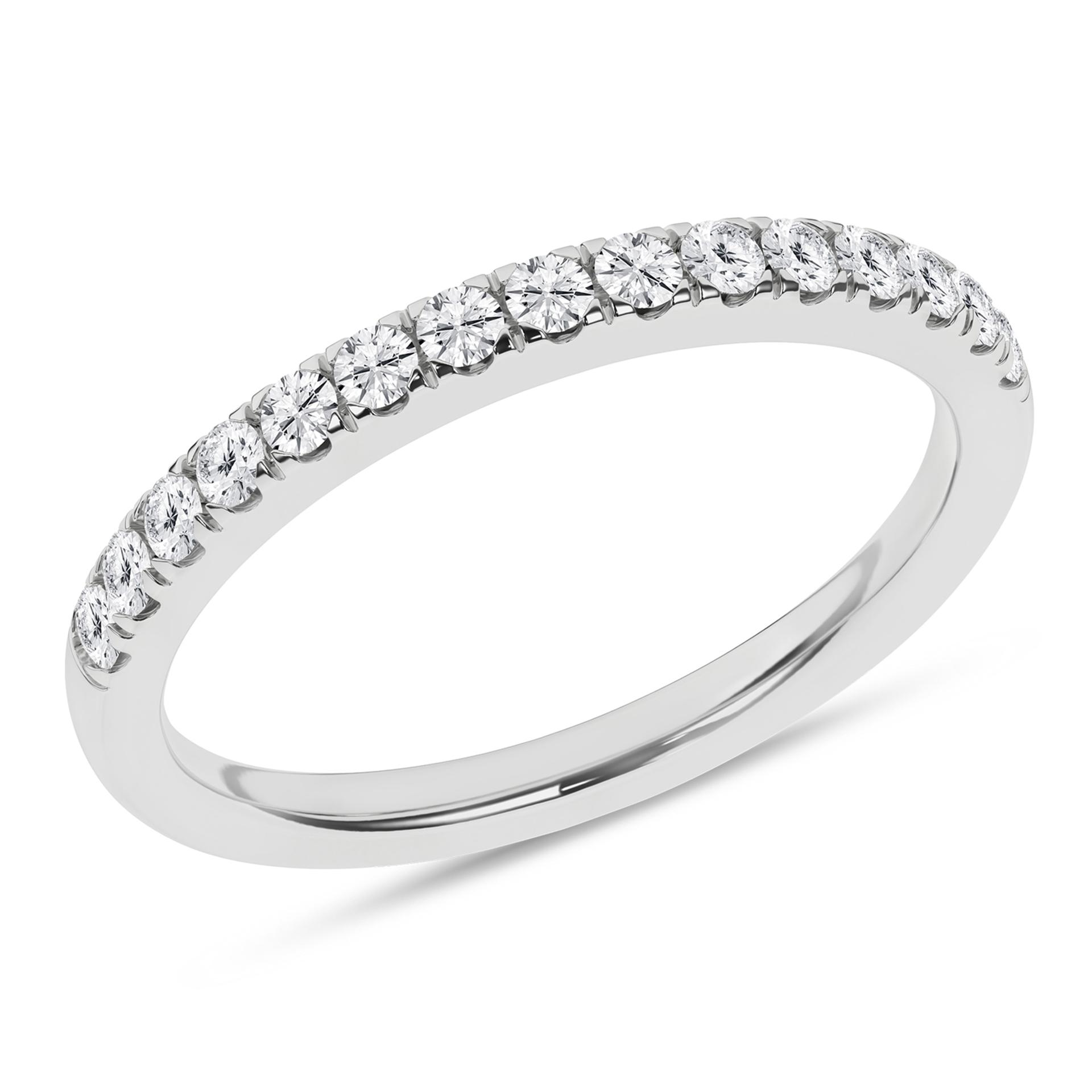14K White Gold Gold Lab Grown Diamond Straight Wedding Band