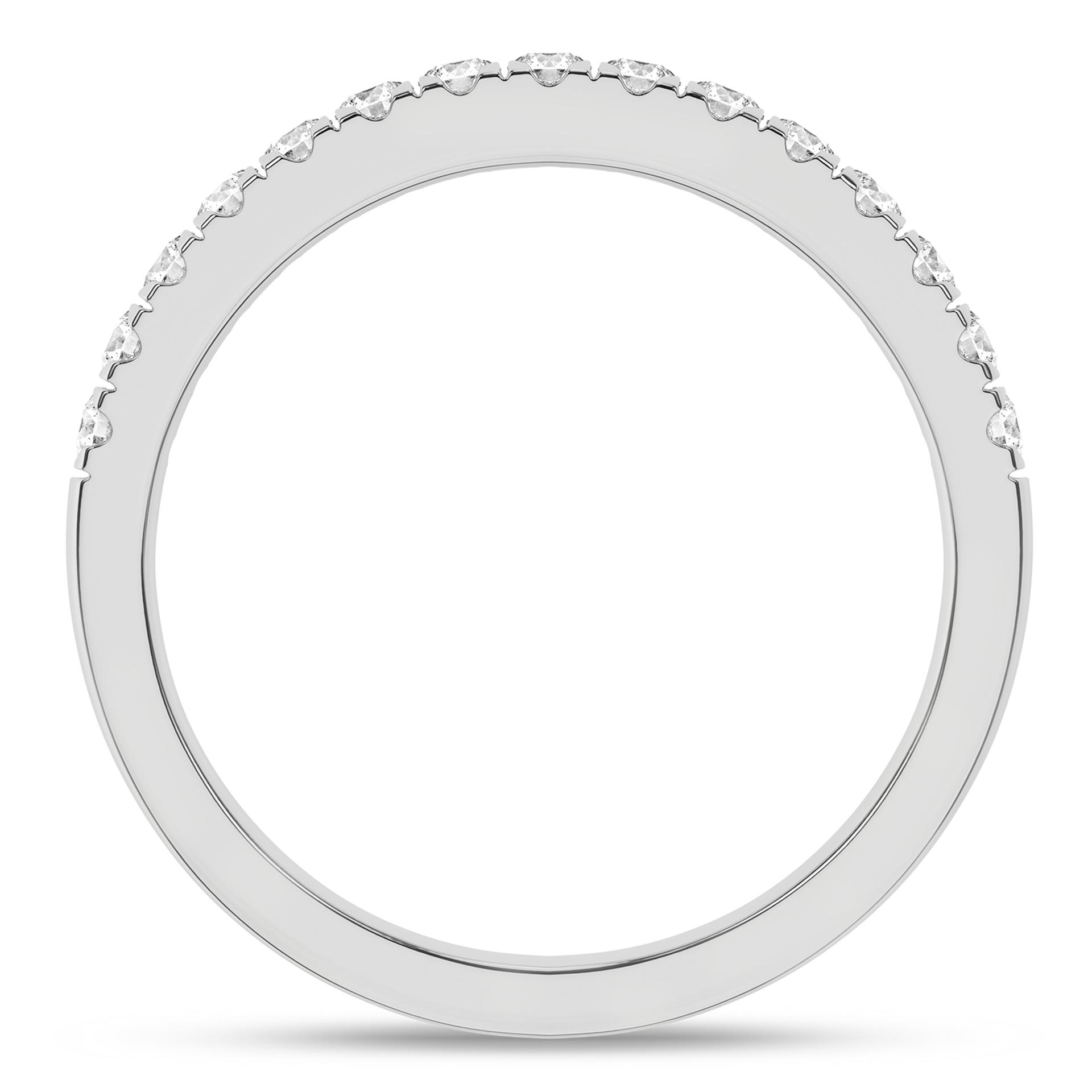 14K White Gold Gold Lab Grown Diamond Straight Wedding Band