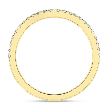 14K Yellow Gold Lab Grown Diamond Contour Ladies Band