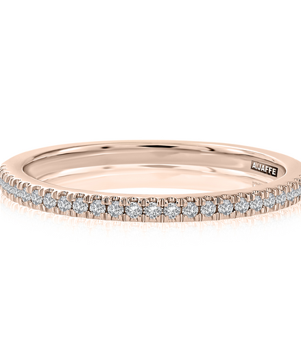 A.JAFFE 14K Rose Gold 0.15 CTW Diamond Wedding Band