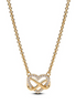 Pandora Sparkling Infinity Heart Collier Gold-Plated Necklace
