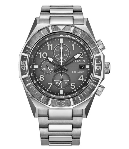 Citizen Men's NightHawk Eco-Drive Gray Dial Stainless Steel Bracelet Watch