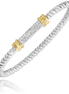 Vahan Silver and 14K Yellow Gold 0.20 CTW Diamond Closed Band Bracelet