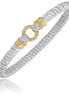 Vahan Silver and 14K Yellow Gold 0.12 CTW Diamond Closed Band Bracelet