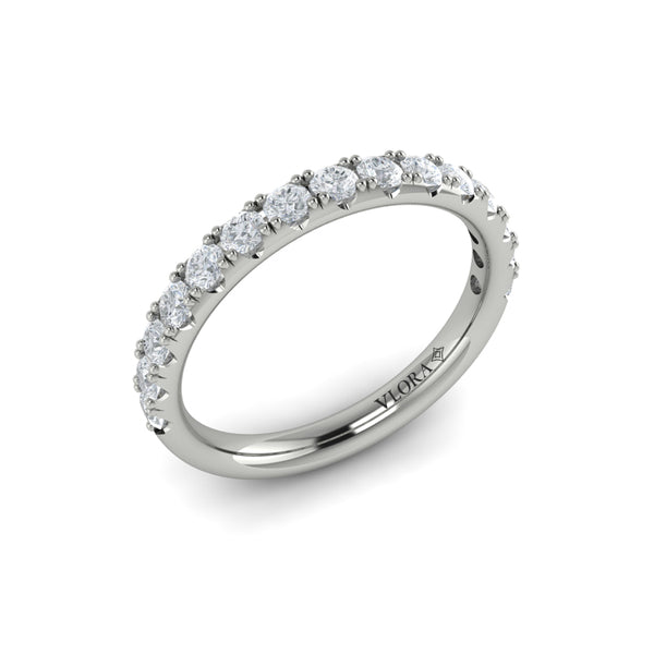 Vlora 14K White Gold 0.71 CTW Diamond Wedding Band
