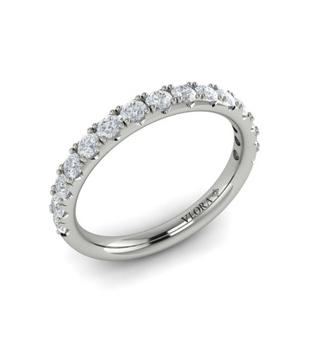 Vlora 14K White Gold 0.71 CTW Diamond Wedding Band