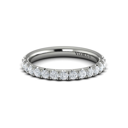 Vlora 14K White Gold 0.71 CTW Diamond Wedding Band