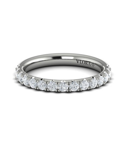 Vlora 14K White Gold 0.71 CTW Diamond Wedding Band
