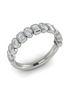 Vlora 14K White Gold 1.11 CTW Geometric Bezel-Set Stackable Band