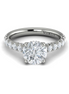 Vlora 14K White Gold 0.82 CTW Timeless Cathedral Semi-Mount Engagement Ring with Hidden Halo