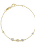 Lafonn Gold-Plated 0.57 CTW Simulated Diamond East-West Bezel Set Teardrop Station Bracelet