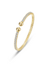 Lafonn Gold-Plated 6.27 CTW Simulated Diamond Sphere Tennis Cuff Bracelet