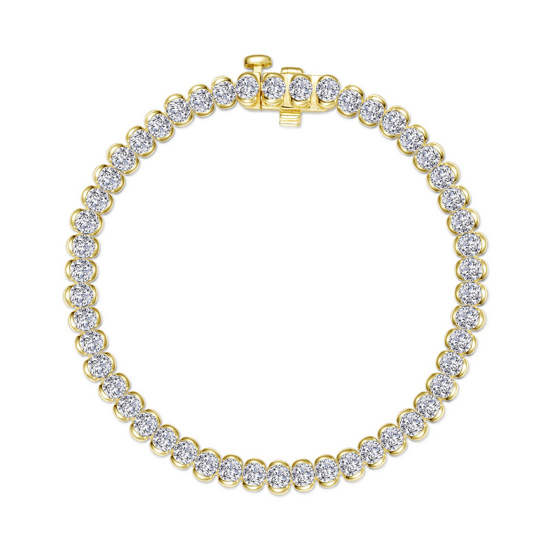 Lafonn 5.50 CTW Simulated Diamond Aria Half- Bezel Tennis Bracelet