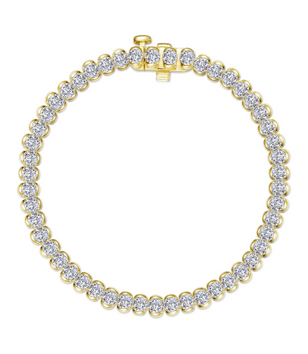 Lafonn 5.50 CTW Simulated Diamond Aria Half- Bezel Tennis Bracelet