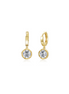 Lafonn Gold-Plated 2.06 CTW Simulated Diamond Blossom Cradle Huggie Hoop Earrings