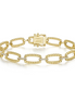 Lafonn Gold-Plated 0.65 CTW Simulated Diamond Retangle Shape Cable Link Bracelet