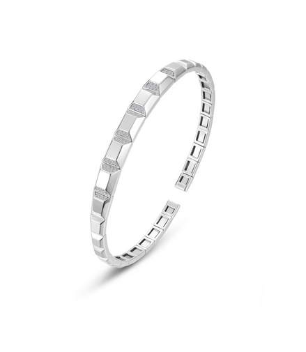 Lafonn 0.76 Simulated Diamond Pyramid Facet Bangle Bracelet