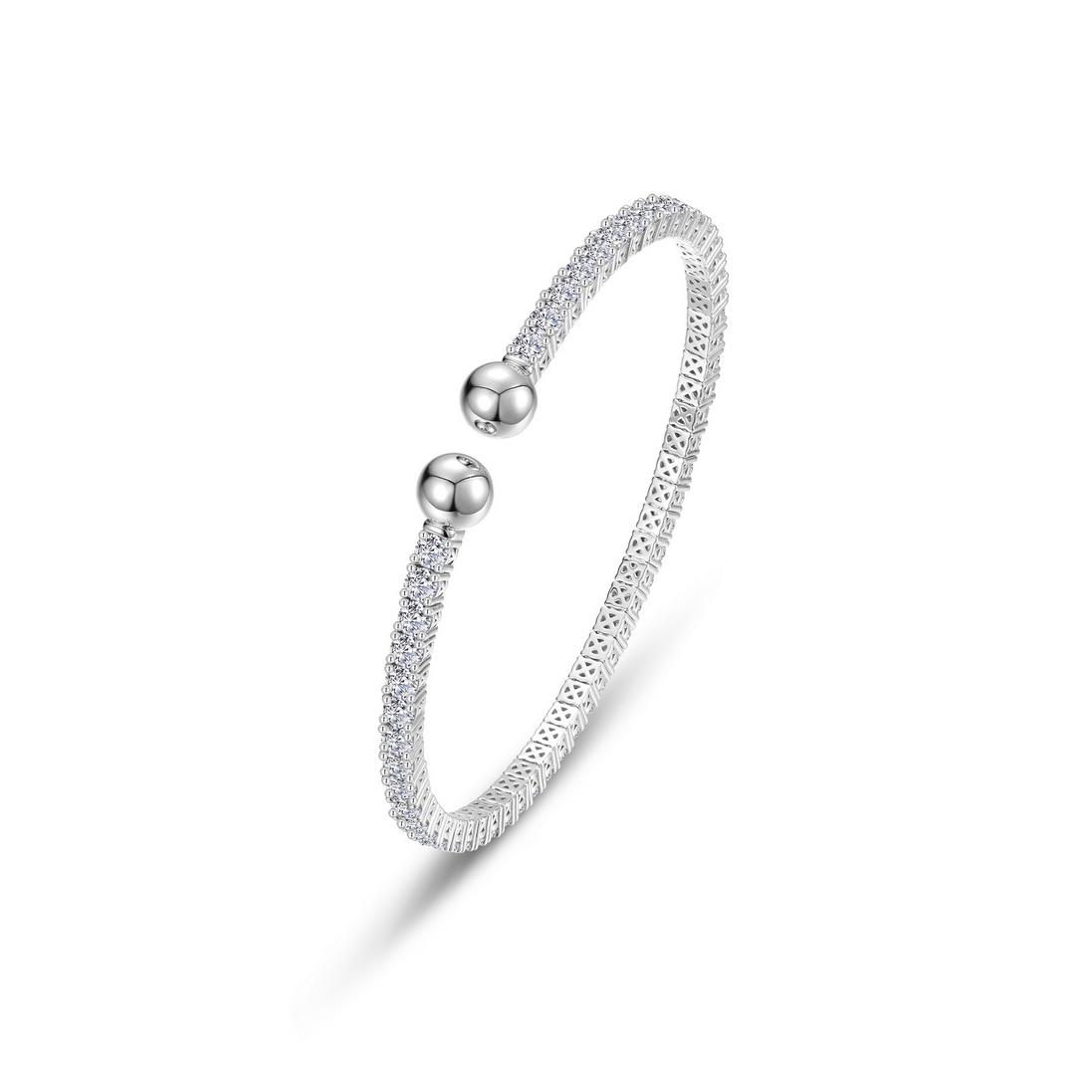Lafonn 6.27 CTW Simulated Diamond Sphere Tennis Cuff Bracelet