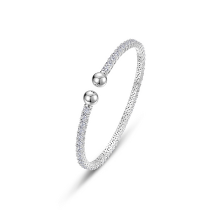 Lafonn 6.27 CTW Simulated Diamond Sphere Tennis Cuff Bracelet