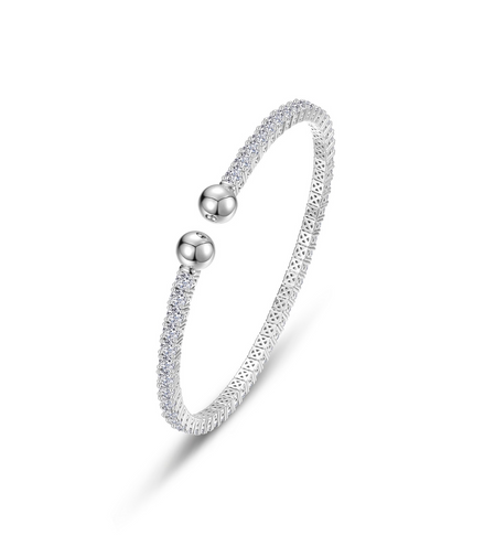 Lafonn 6.27 CTW Simulated Diamond Sphere Tennis Cuff Bracelet