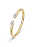 Lafonn Gold-Plated 2.66 CTW Simulated Diamond Bezel Teardrop Cuff Bracelet