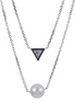 Imperial Pearl Silver 0.18 CTW Lab Grown Diamond and Freshwater Pearl Necklace