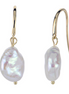 Imperial Pearl 14K Yellow Gold Freshwater Keshi Pearl Drop Earrings