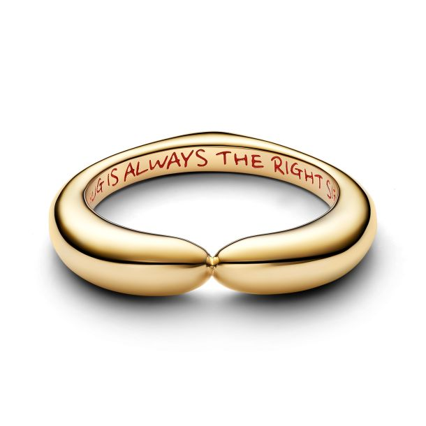 Pandora X Disney 14K Gold-Plated Winnie The Pooh Hug Ring Size 6