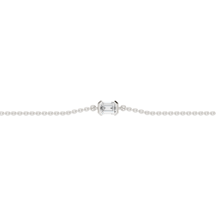 Revelation 14K White Gold 0.75 CTW Lab Grown 4-Prong Emerald Solitaire Bracelet