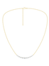 Revelation 14K Yellow Gold 1.5 CTW Lab Grown Diamond Smiley Graduated Necklace