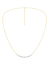 Revelation 14K Yellow Gold 1 CTW Lab Grown Diamond Smiley Graduated Necklace