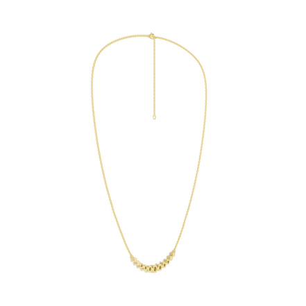 Revelation 14K Yellow Gold 1 CTW Lab Grown Diamond Smiley Graduated Necklace