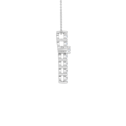 Revelation 14K White Gold 0.50 CTW Lab Grown Diamond 11-Stone Cross Pendant Necklace