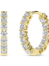 Revelation 14K Yellow Gold 1 CTW Lab Grown Diamond Inside-Out Huggie Hopp Earrings