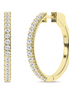 Revelation 14K Yellow Gold 1 CTW Lab Grown Diamond Round Hoop Earrings