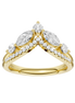 Revelation 14K Yellow Gold 0.75 CTW Lab Grown Diamond Split Shank Chevron Band