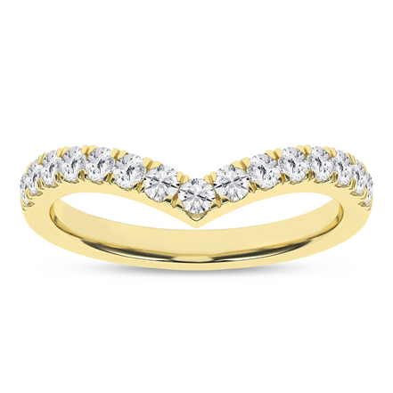 Revelation 14K Yellow Gold 0.50 CTW Lab Grown Diamond Contour Band