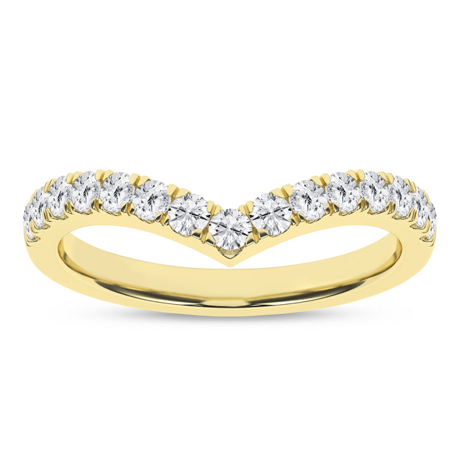 Revelation 14K Yellow Gold 0.50 CTW Lab Grown Diamond Contour Band