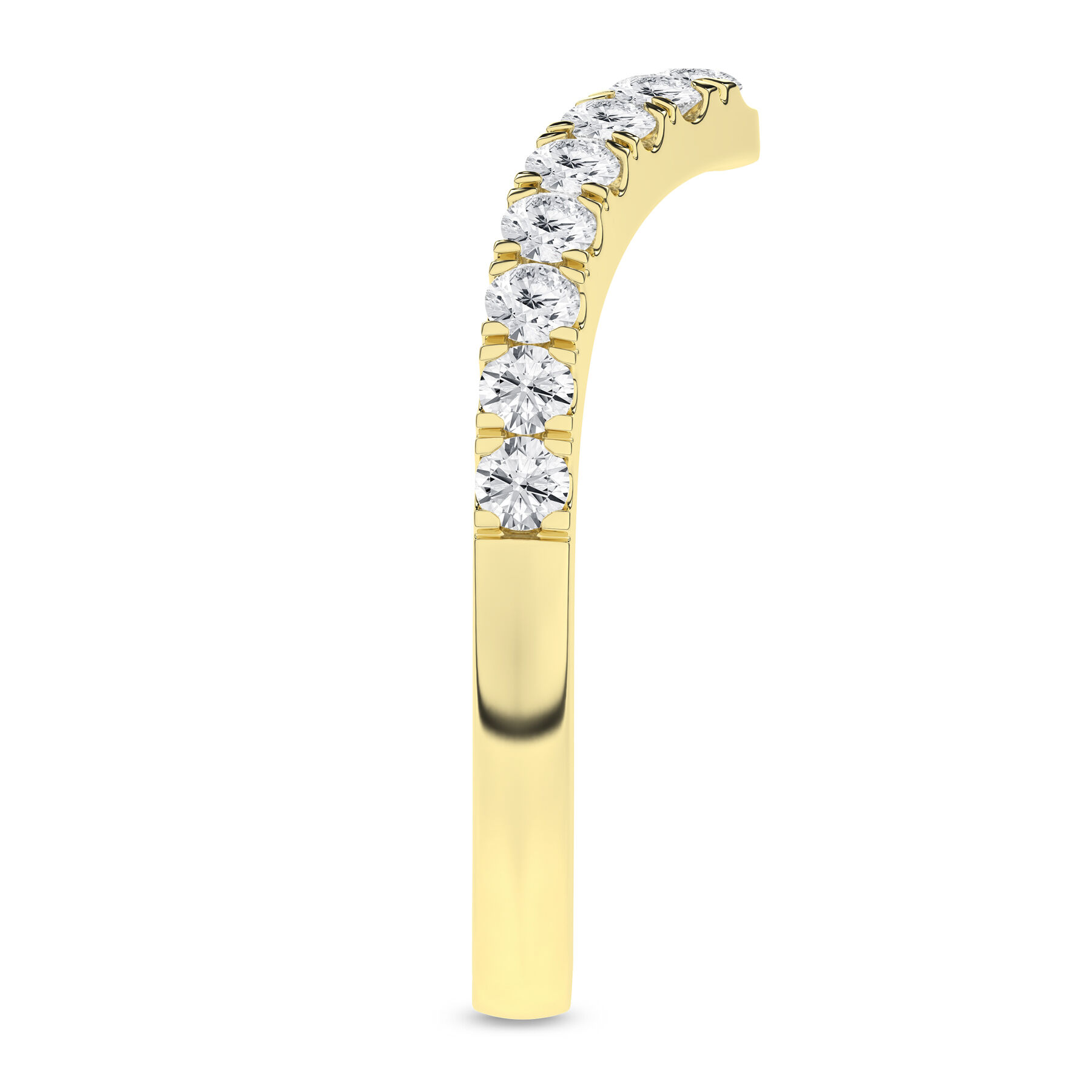 Revelation 14K Yellow Gold 0.50 CTW Lab Grown Diamond Contour Band