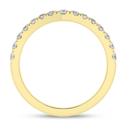 Revelation 14K Yellow Gold 0.50 CTW Lab Grown Diamond Contour Band