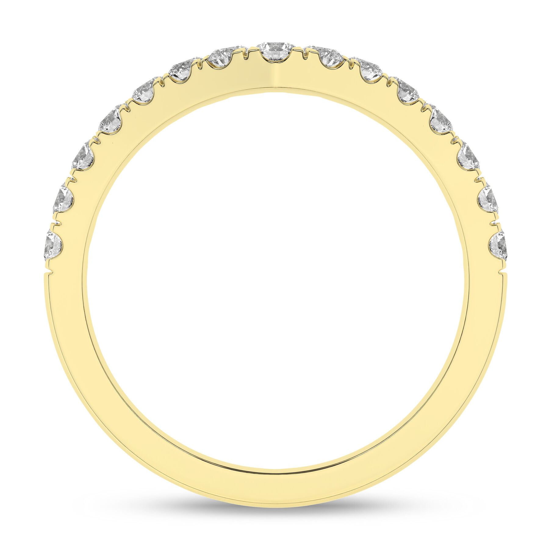Revelation 14K Yellow Gold 0.50 CTW Lab Grown Diamond Contour Band