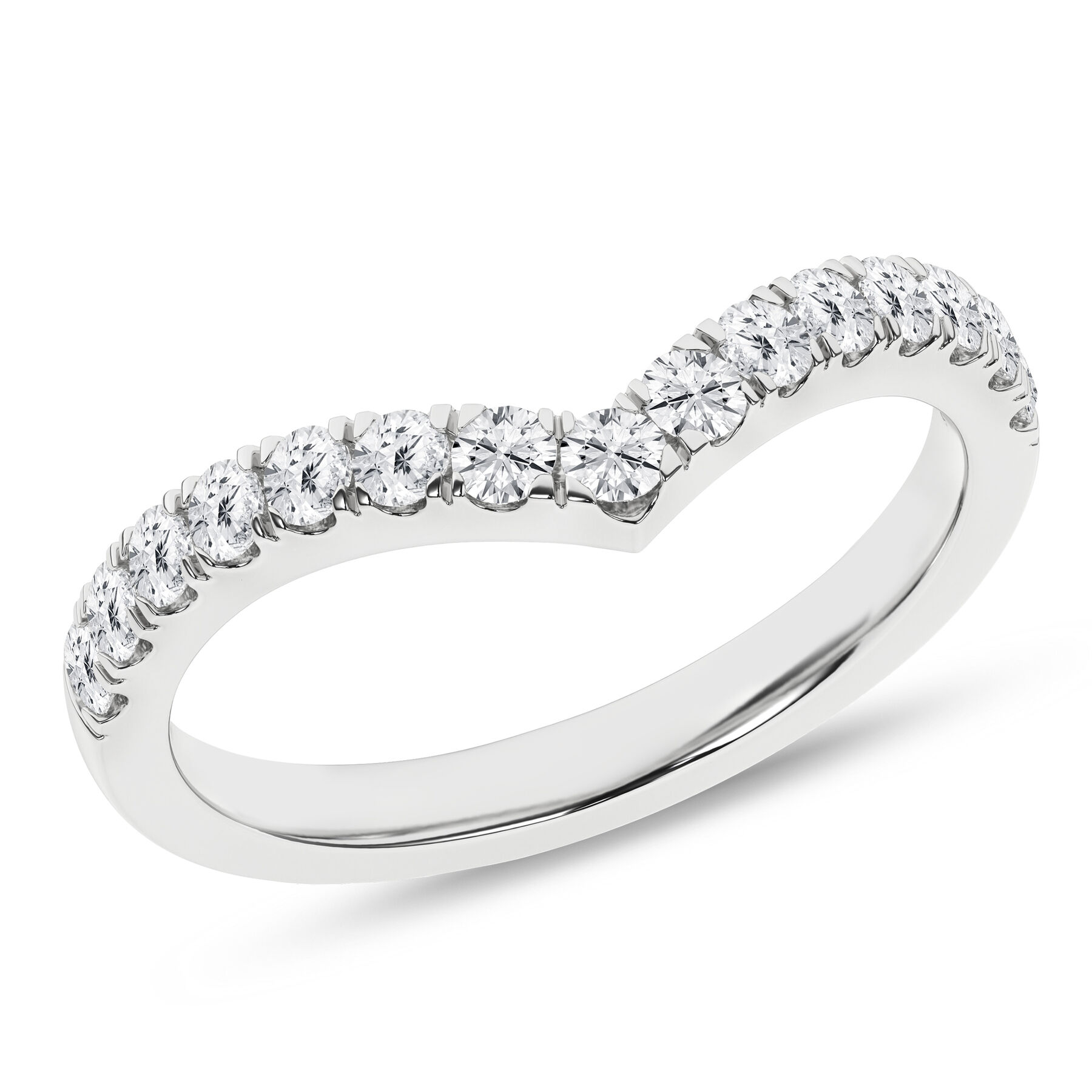 Revelation 14K White Gold 0.50 CTW Lab Grown Diamond Contour Band